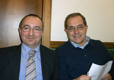 Frontali in compagnia del Professor Vincenzo Piras, direttore della Scuola di specializzazione in Ortognatodonzia, dell'Universita di Cagliari