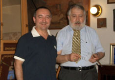 Frontali con il suo primo maestro Nerio Pantaleoni