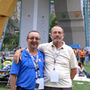 Con il Presidente della F.A.S.I. Federazione Arrampicata Sportiva "Ariano Amici", in occasione del Mondiale di Arco